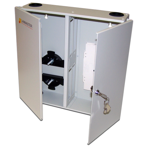 LANMASTER wall-mounted optical enclosure for adapter faceplates